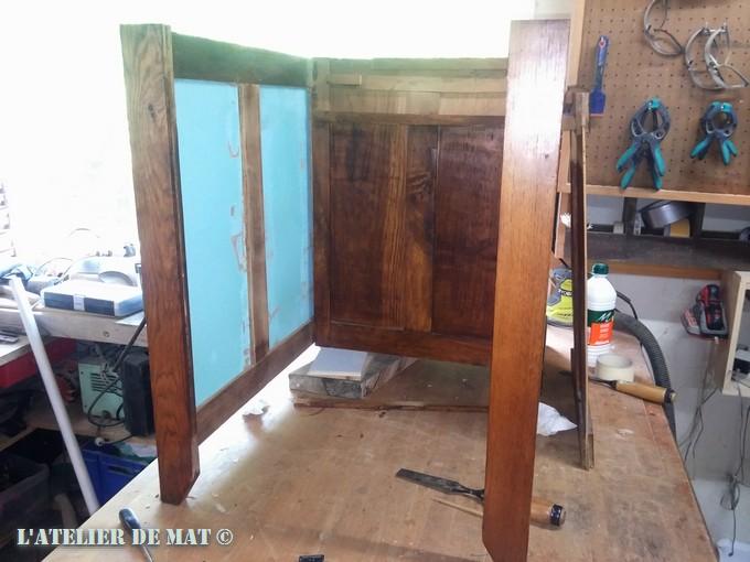 restauration vieux bureau bois - old wooden desk makeover by l'Atelier de Mat