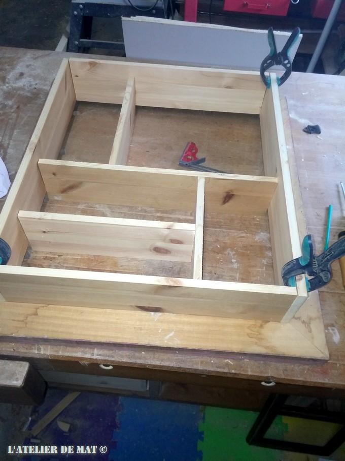 assemblage etagere et cadre-frame and shelves assembly