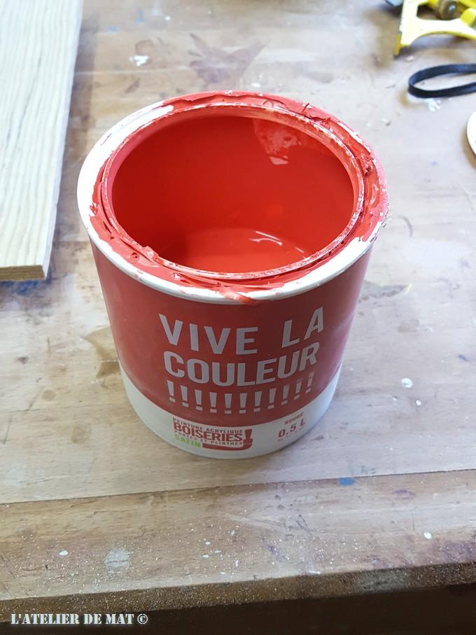 Peinture rouge "vive la couleur"