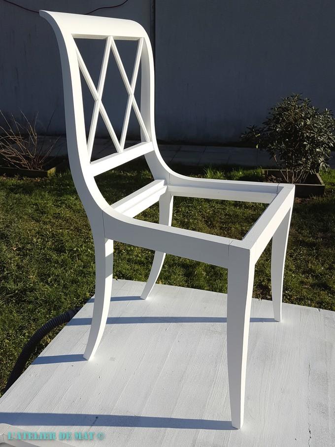 Peinture d'une vieille chaise - Old chair painting step