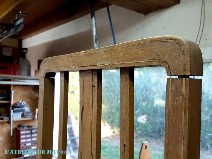 dossier chaise abimé - damaged chair back seat