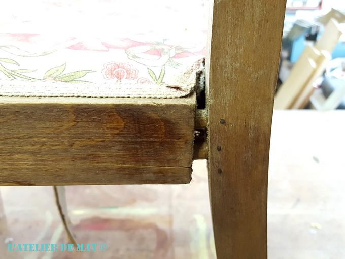 assise chaise abimé - damaged chair seat