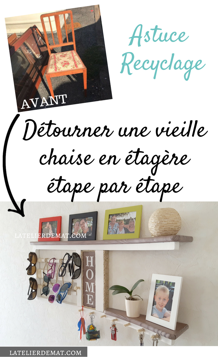 Réaliser une étagère à partir d'une vieille chaise