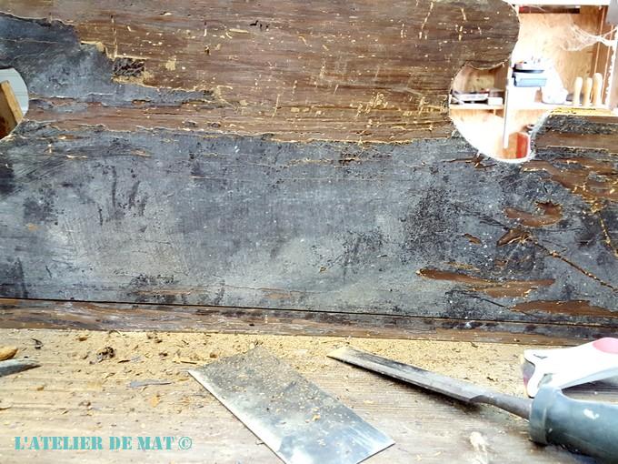 Decapage haut de buffet Decapage haut de buffet