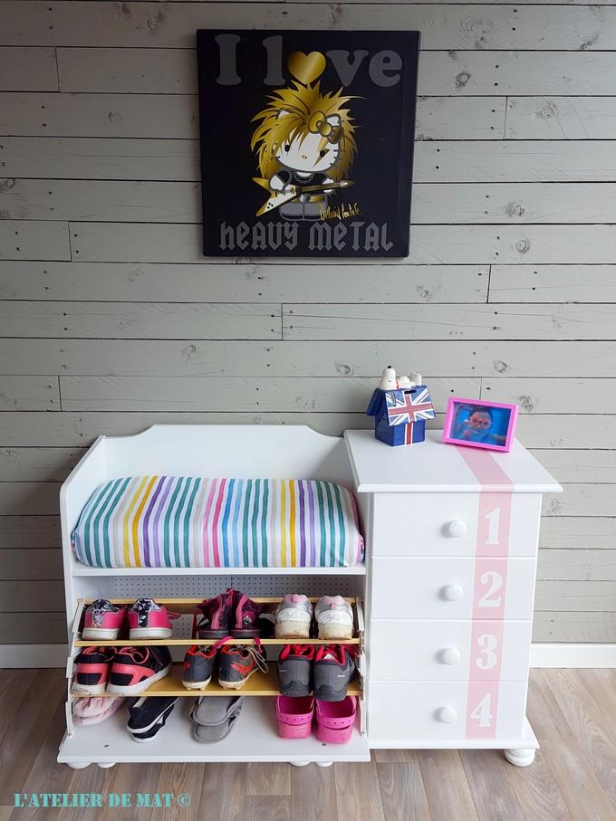 meuble chaussures customisé by l'Atelier de Mat meuble chaussures customisé by l'Atelier de Mat