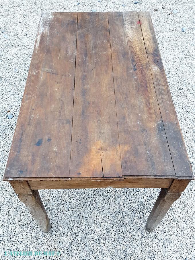 table plateau en parquet