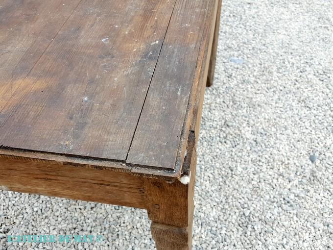 table plateau en parquet