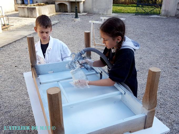 enfants peinture pistolet