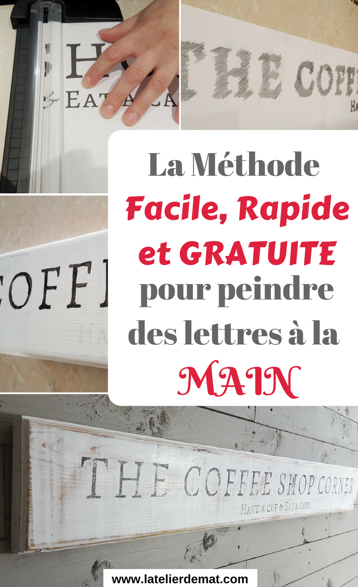 Méthode rapide et gratuite pour peindre des lettres à la main sur un panneau par l'Atelier de Mat Méthode pour peindre des lettres à la main sur un panneau