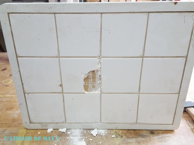 enlever carrelage d'une desserte