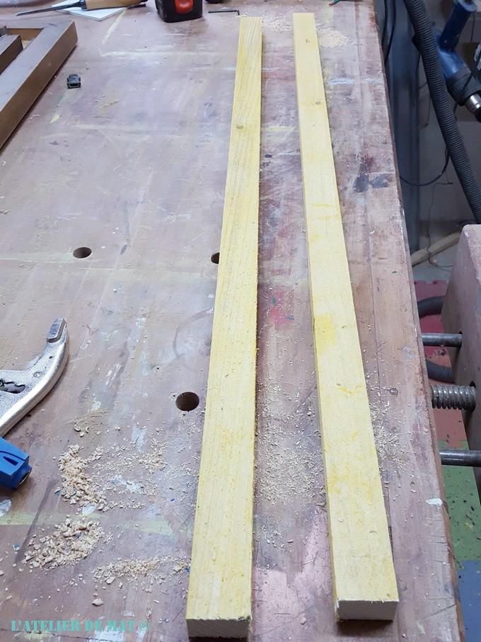 Traverses en chutes de tasseaux