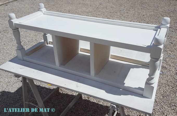 Phase de peinture du banc