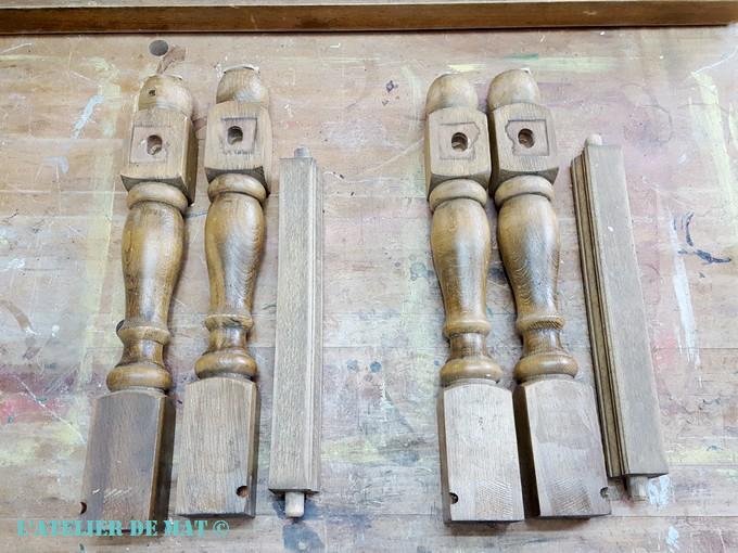 Pieds désassemblés