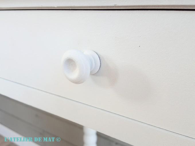 Tiroir de table relookée en style "Bord de mer"