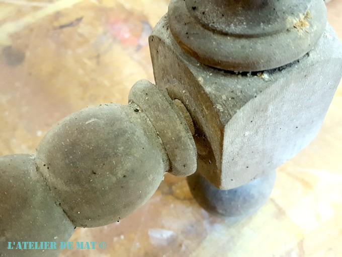 Pied de table a recoller 