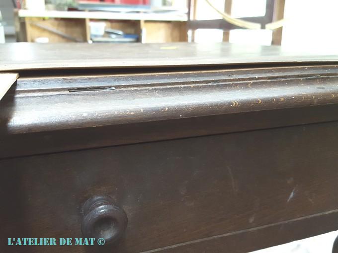 Plateau abimé table Louis XIII 