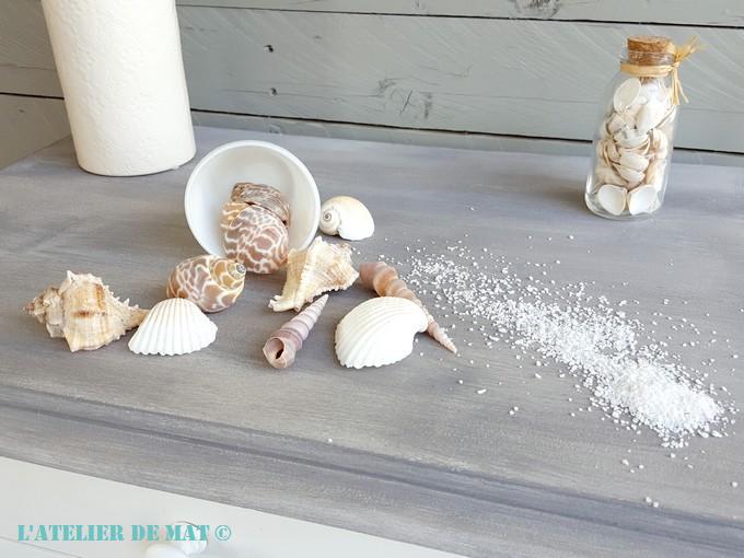 Plataeu de Table relooké en style "Bord de mer"