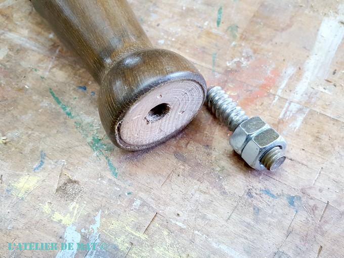 Tige filetée démontée