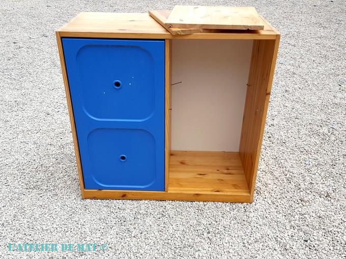 Meuble Ikea avec porte bleue Meuble Ikea