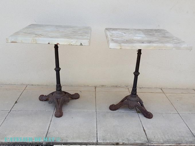 Tables de bistrot pied en fonte Tables bistrot