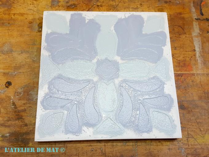 Carreau de ciment au pochoir Carreau de ciment au pochoir