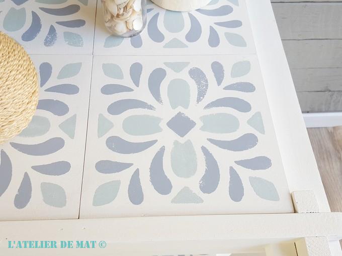 Apercu d'un faux carreau de ciment en bois Apercu d'un faux carreau de ciment en bois