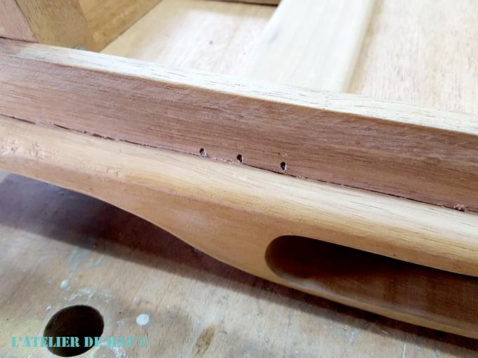 Fixation des renforts dans le plateau Fixation des renforts dans le plateau