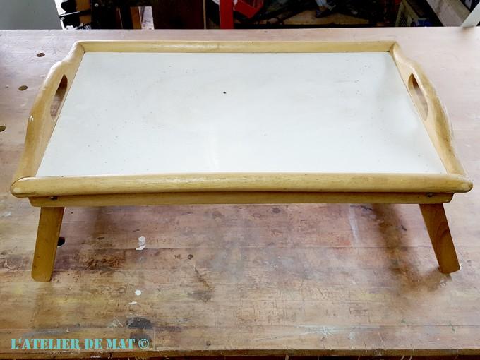 Plateau en pin avant relooking Plateau en pin avant relooking
