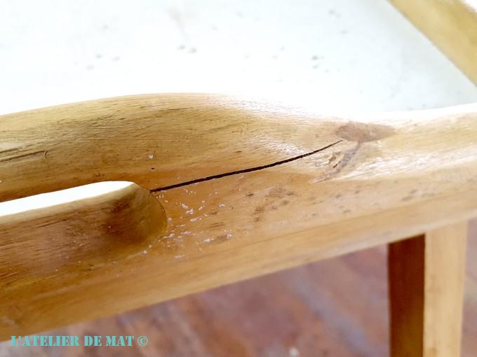 Poignée cassée plateau en pin Poignée cassée plateau en pin