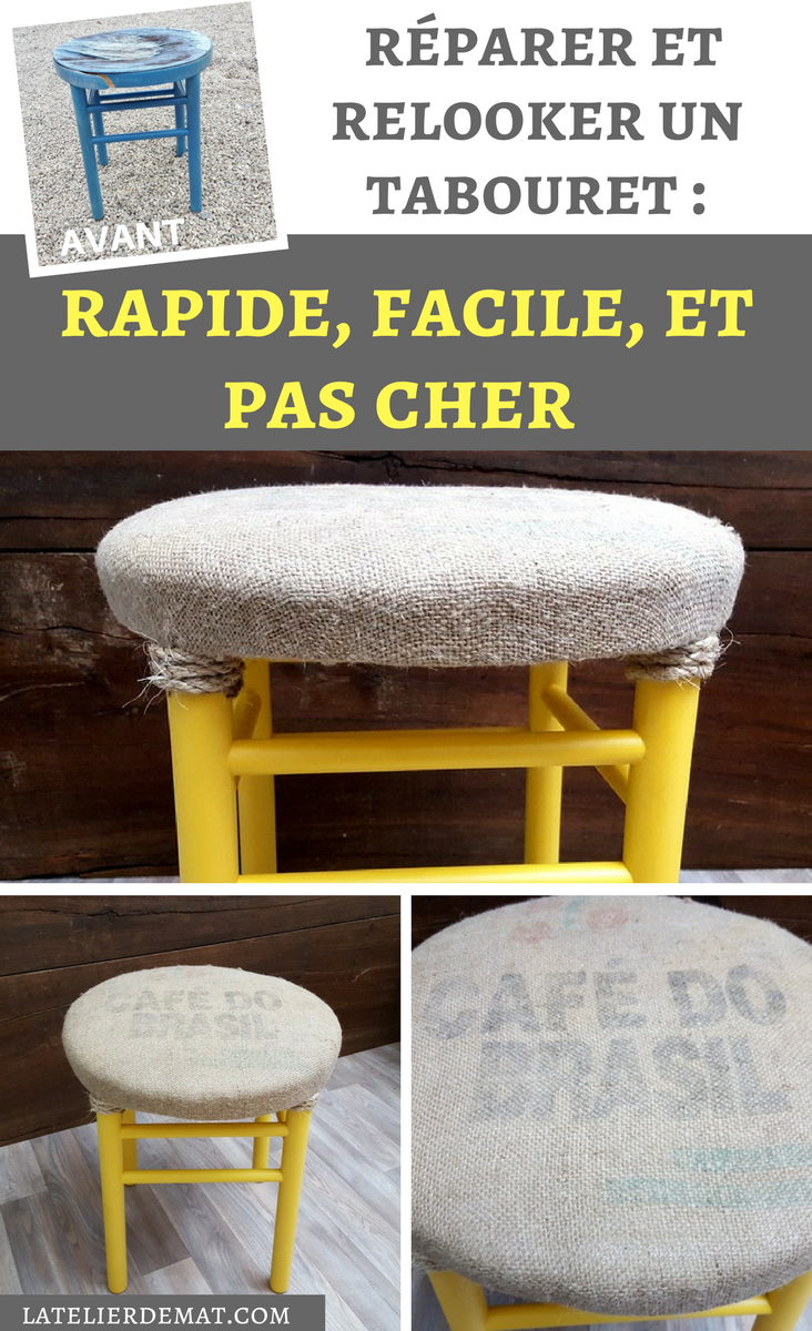 Les étapes pour réparer et relooker un vieux tabouret