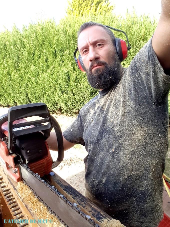 Découpage piano a la tronconneuse