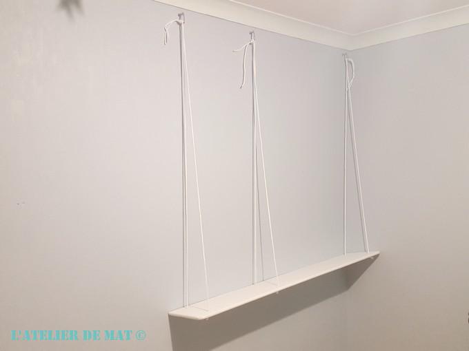 Fixation etagere suspendue