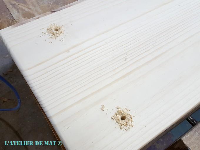 Percer une planche en pin