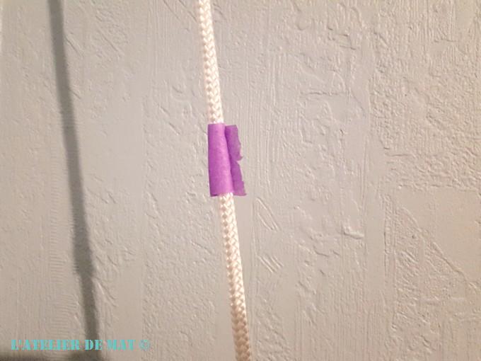 Repere scotch sur corde