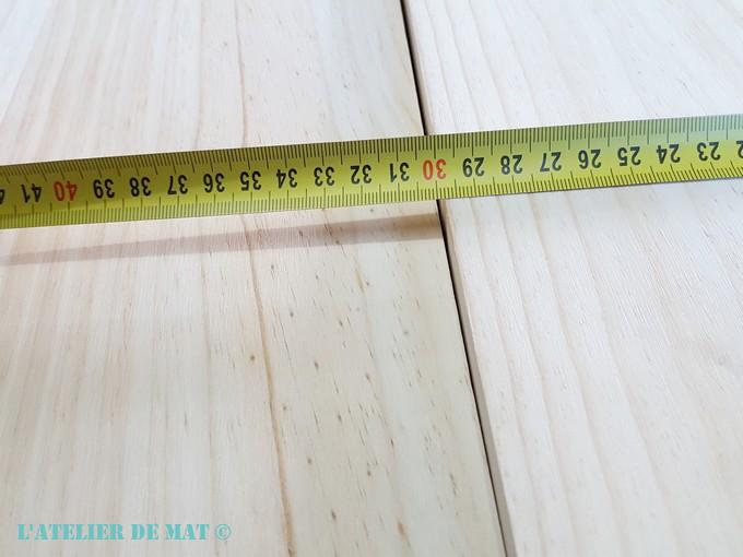 Largeur planche en pin