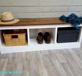 Un banc moderne fait de vieilles planches