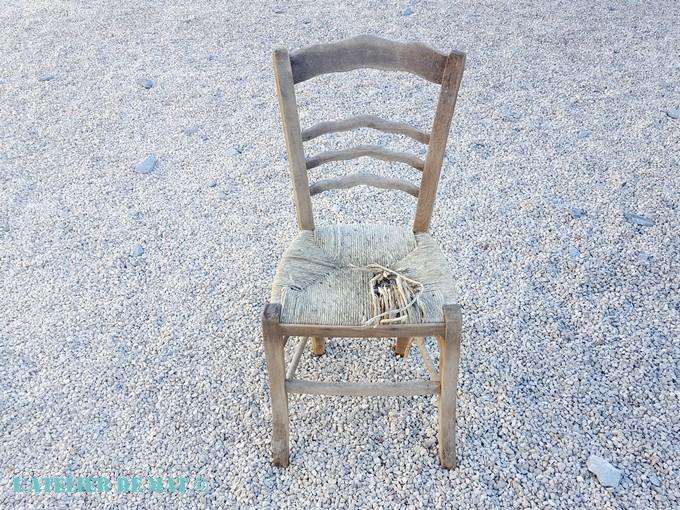 Transformer une chaise paillée en chaise "bistrot"  L'atelier de Mat